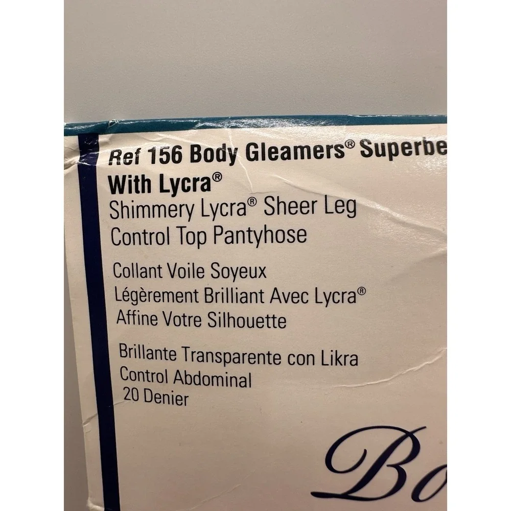 Vintage Givenchy‎ Body Gleamers Control Top Pantyhose White Size C 20 Denier NOS